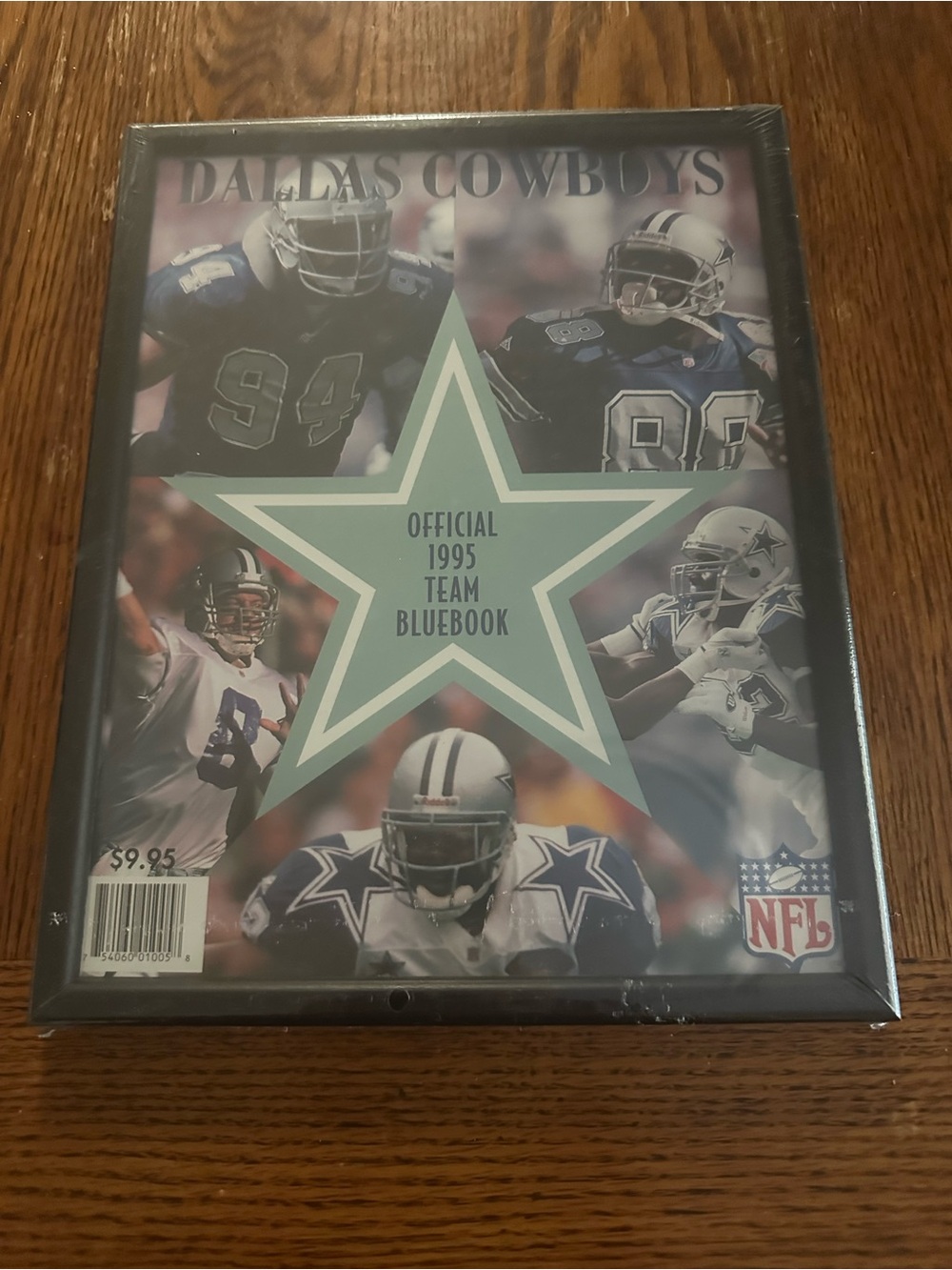 VTG 1995 Dallas Cowboys Official Team Bluebook Yearbook Framed Sealed NOS